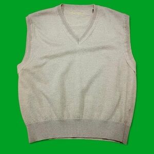 Ben Hogan Merino Wool Brown Knit Pullover Golf Sleeveless Sweater Vest Large